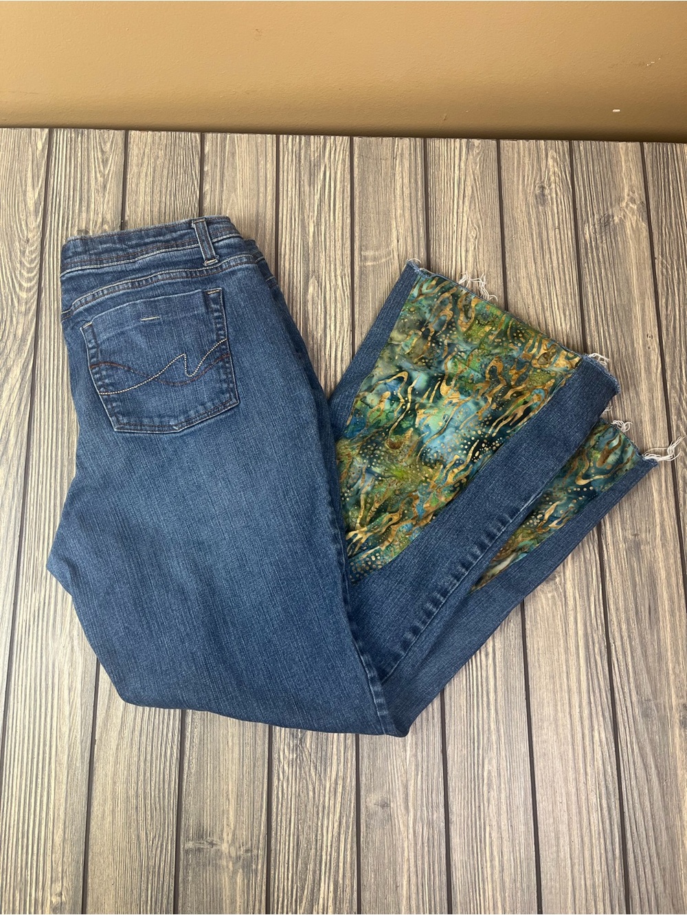 Faded Glory Y2K Flare Custom Fabric Jeans Size 10 Average